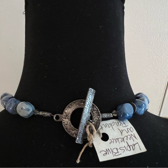 🌸🌸Handcrafted Lapis Stone Pendant and Necklace 🌸🌸 - Picture 4 of 6